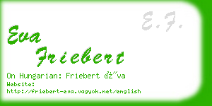 eva friebert business card